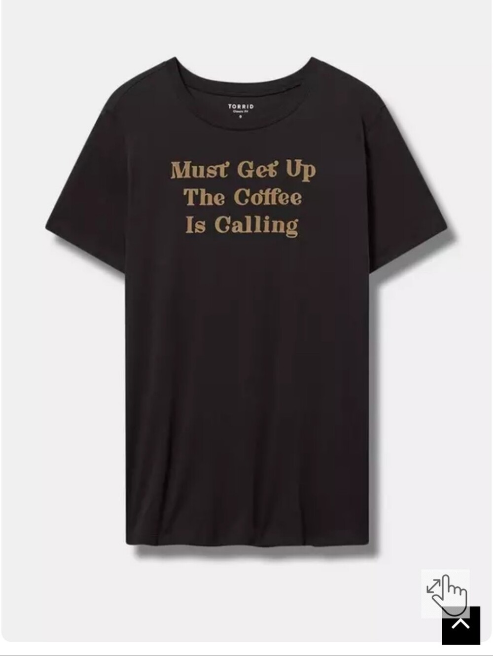 NWT Torrid Coffee Is Calling Classic Heritage Jersey Sz 0 L 12